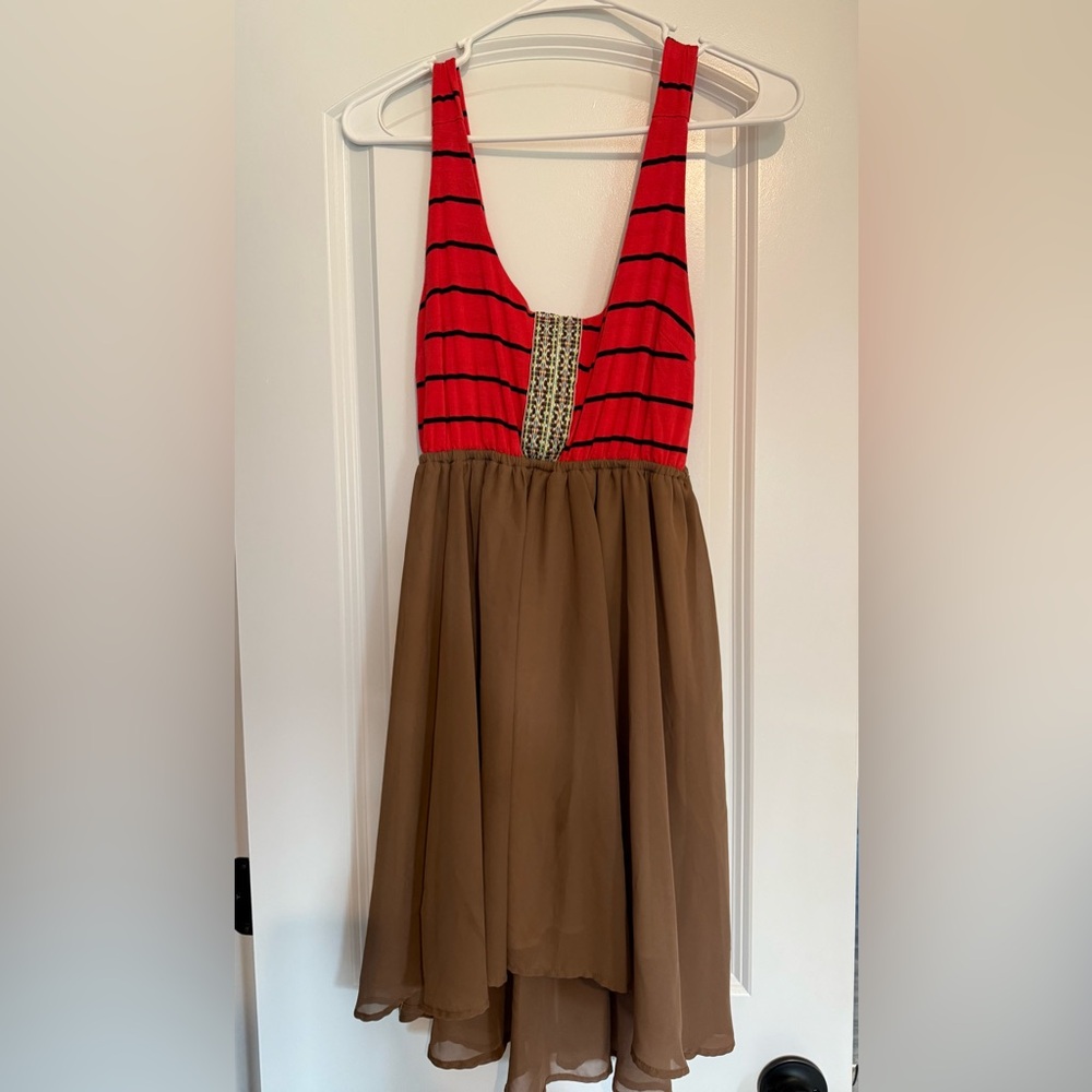 Daytrip Vibrant Red and Black Dress